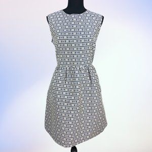 Blue/Cream PIT Amsterdam Fit & Flare Dress US Sz 6